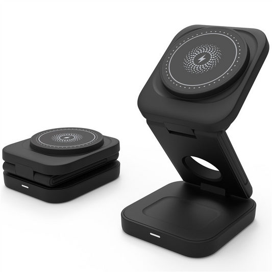 Station de Charge 3-en-1 Orivon® Mini – Chargeur Sans Fil Pliable & Compact