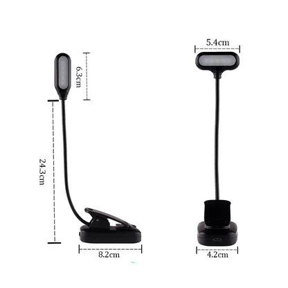 Lampe de Bureau Orivon® Mini – LED à Pince, Rechargeable & Flexible
